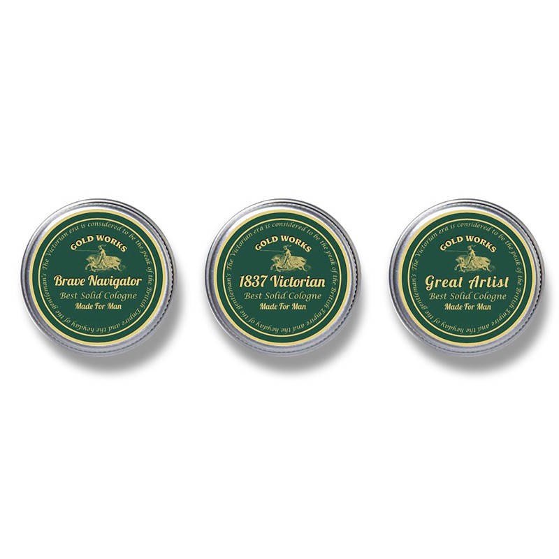 Gold Works Solid Cologne For Men Easy to Carry on, Long Lasting Cologne 4g