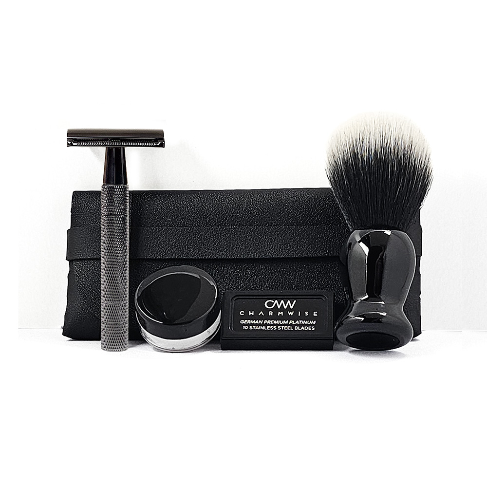 Safety Razor Men's Travel Shaving Kit Charmwise Travel Safety